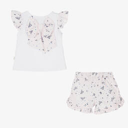 Caramelo Kids-Girls Pink Floral Shorts Set | Childrensalon Outlet