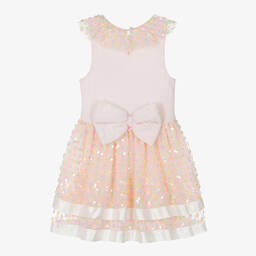 Caramelo Kids-Girls Pink Rainbow Sequin & Diamanté Dress | Childrensalon Outlet