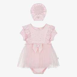 Caramelo Kids-طقم بناتي وردي من التول والجيرسي | Childrensalon Outlet