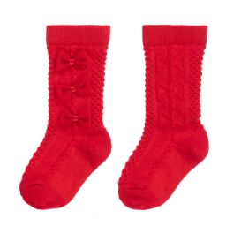 Caramelo Kids-Girls Red Cotton Socks | Childrensalon Outlet