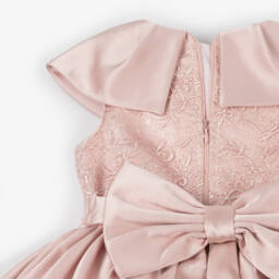 Caramelo Kids-فستان حريري وردي للبنات مع فيونكة | Childrensalon Outlet