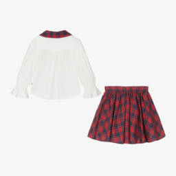 Caramelo Kids-Girls Tartan Skirt Ensemble | Childrensalon Outlet