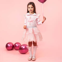 Caramelo Kids-Girls Tulle Skirt Outfit | Childrensalon Outlet