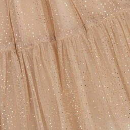 Caramelo Kids-Белый топ с феей и бежевая юбка из тюля | Childrensalon Outlet