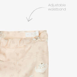 Caramelo Kids-Girls White & Beige Tea Party Shorts Set | Childrensalon Outlet
