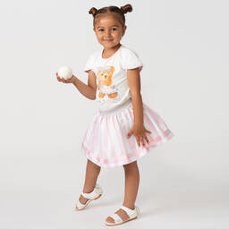 Caramelo Kids-Белые сандалии с бантиками для девочек | Childrensalon Outlet