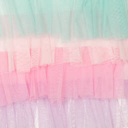 Caramelo Kids-Белое платье из хлопка и тюля с Русалочкой | Childrensalon Outlet