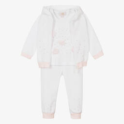 Caramelo Kids-Girls White Tracksuit Set | Childrensalon Outlet
