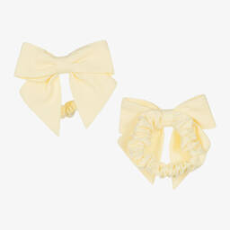 Caramelo Kids-Girls Yellow Cotton Sequin Shorts Set | Childrensalon Outlet