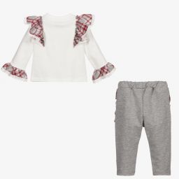 Caramelo Kids-Ivory & Grey Leggings Set | Childrensalon Outlet