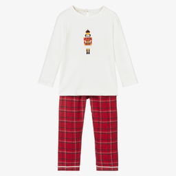 Caramelo Kids-Ivory & Red Festive Pyjamas | Childrensalon Outlet