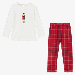 Caramelo Kids-Ivory & Red Festive Pyjamas | Childrensalon Outlet