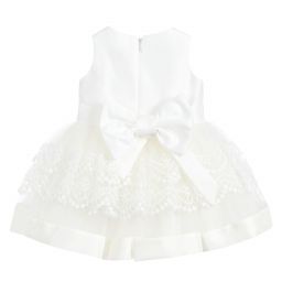 Caramelo Kids-Ivory Satin & Tulle Dress | Childrensalon Outlet