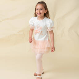 Caramelo Kids-Peachy Pink Tulle Ensemble for Girls | Childrensalon Outlet