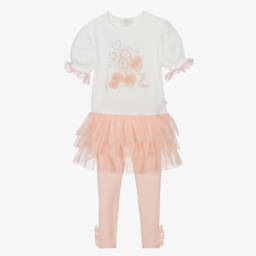 Caramelo Kids-Peachy Pink Tulle Ensemble for Girls | Childrensalon Outlet