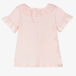 Caramelo Kids-Розовая футболка с бантиком из стразов | Childrensalon Outlet