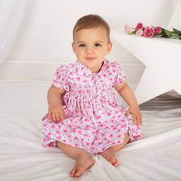 Caramelo Kids-Pink Floral Dress & Bloomers | Childrensalon Outlet