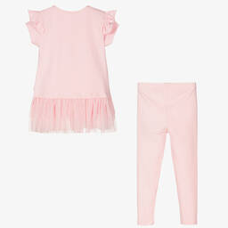 Caramelo Kids-Pink Flower Girl Leggings Set | Childrensalon Outlet