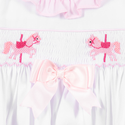 Caramelo Kids-Pink & White Cotton Short Set | Childrensalon Outlet