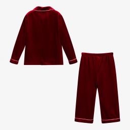 Caramelo Kids-Red Velour Festive Pyjamas | Childrensalon Outlet