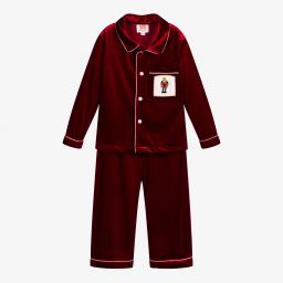 Caramelo Kids-Red Velour Festive Pyjamas | Childrensalon Outlet