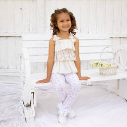 Caramelo Kids-Ruffle Top & Leggings Set | Childrensalon Outlet