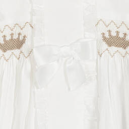 Caramelo Kids-White Dress & Bloomers Set | Childrensalon Outlet