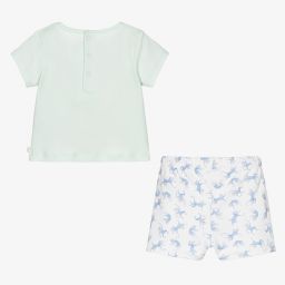 Carrément Beau-Baby Boys Green Shorts Set | Childrensalon Outlet