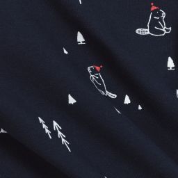 Carrément Beau-توب بسحّاب قطن عضوي جيرسي لون كحلي وأبيض | Childrensalon Outlet