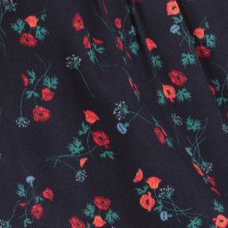 Carrément Beau-بلوز أطفال بناتي فيسكوز تويل لون كحلي بطبعة ورود | Childrensalon Outlet