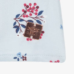 كاريمون بو-بلوز أطفال بناتي فيسكوز تويل لون أزرق وزهري بطبعة ورود | Childrensalon Outlet