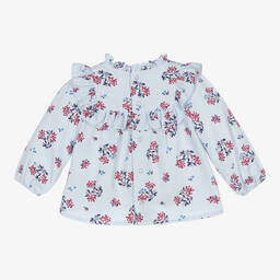 كاريمون بو-بلوز أطفال بناتي فيسكوز تويل لون أزرق وزهري بطبعة ورود | Childrensalon Outlet