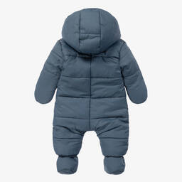 Carrément Beau-Blue Puffer Baby Snowsuit | Childrensalon Outlet