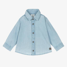Carrément Beau-Boys Blue Chambray Shirt & Bow Tie | Childrensalon Outlet