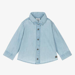 Carrément Beau-Boys Blue Chambray Shirt & Bow Tie | Childrensalon Outlet