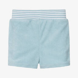 Carrément Beau-Boys Blue Cotton Towelling Shorts | Childrensalon Outlet