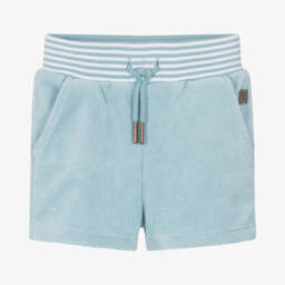Carrément Beau-Boys Blue Cotton Towelling Shorts | Childrensalon Outlet