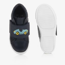 Carrément Beau-Boys Blue Leather Trainers | Childrensalon Outlet