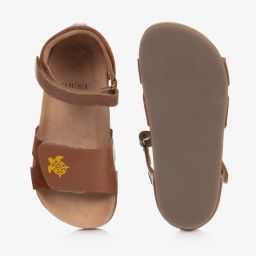 Carrément Beau-Коричневые кожаные сандалии для мальчиков | Childrensalon Outlet
