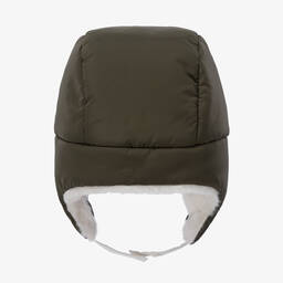 Carrément Beau-Boys Green & Ivory Trapper Hat | Childrensalon Outlet