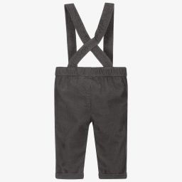 Carrément Beau-بنطلون أطفال ولادي قطن كوردروي لون رمادي | Childrensalon Outlet