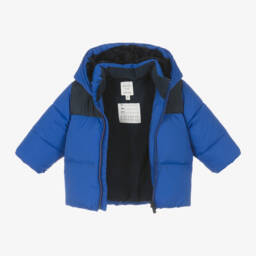Carrément Beau-Boys Hooded Blue Padded Coat | Childrensalon Outlet