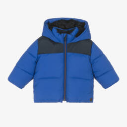Carrément Beau-Boys Hooded Blue Padded Coat | Childrensalon Outlet
