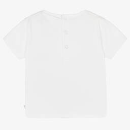 Carrément Beau-Boys White Cotton Aquatic Print T-Shirt | Childrensalon Outlet