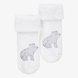 Carrément Beau-Белые хлопковые носки с медвежатами | Childrensalon Outlet