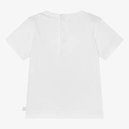 Carrément Beau-Boys White Cotton Crocodile T-Shirt | Childrensalon Outlet