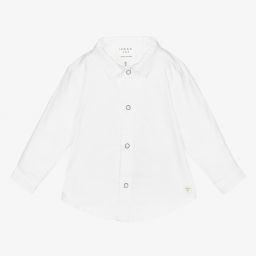 Carrément Beau-قميص أطفال ولادي قطن لون أبيض | Childrensalon Outlet