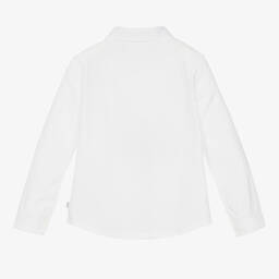 Carrément Beau-Boys White Cotton Shirt  | Childrensalon Outlet