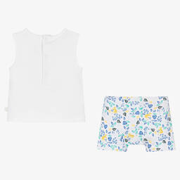 Carrément Beau-Boys White Jungle Pattern Shorts Set | Childrensalon Outlet