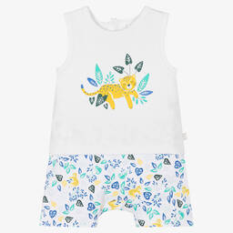 Carrément Beau-Boys White Jungle Pattern Shorts Set | Childrensalon Outlet